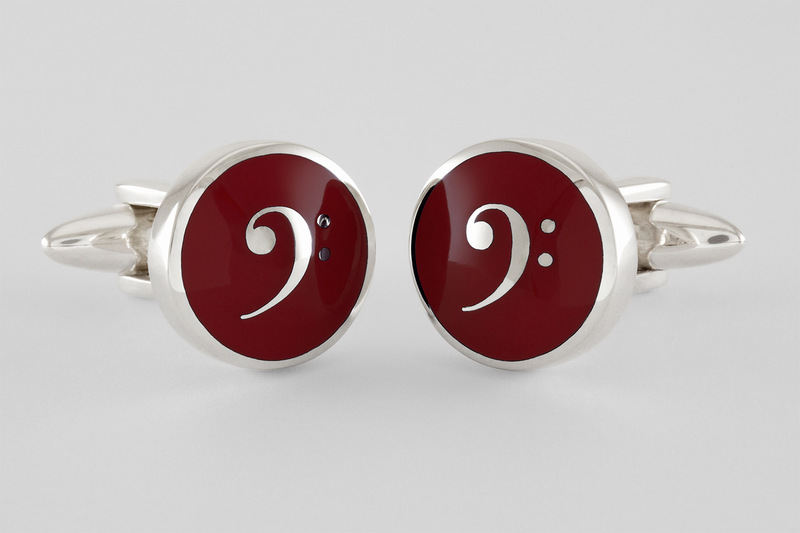 Symbole cle fa Boutons de manchette