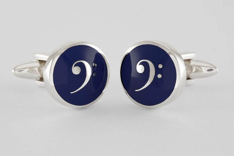 Symbole cle fa Boutons de manchette