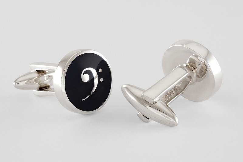 Symbole cle fa Boutons de manchette