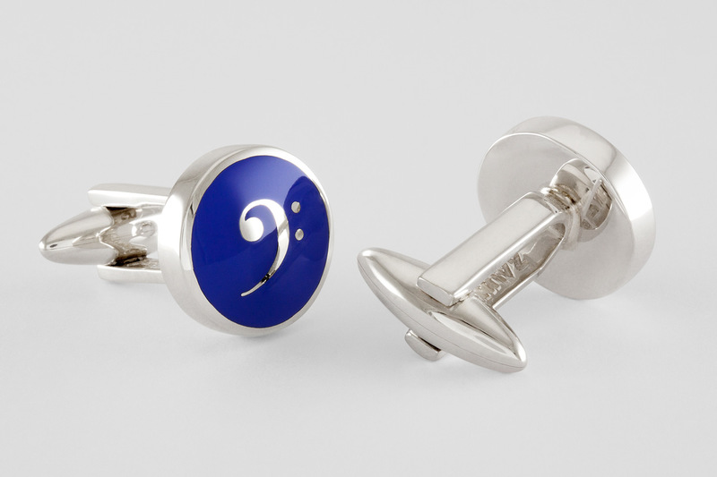 Symbole cle fa Boutons de manchette
