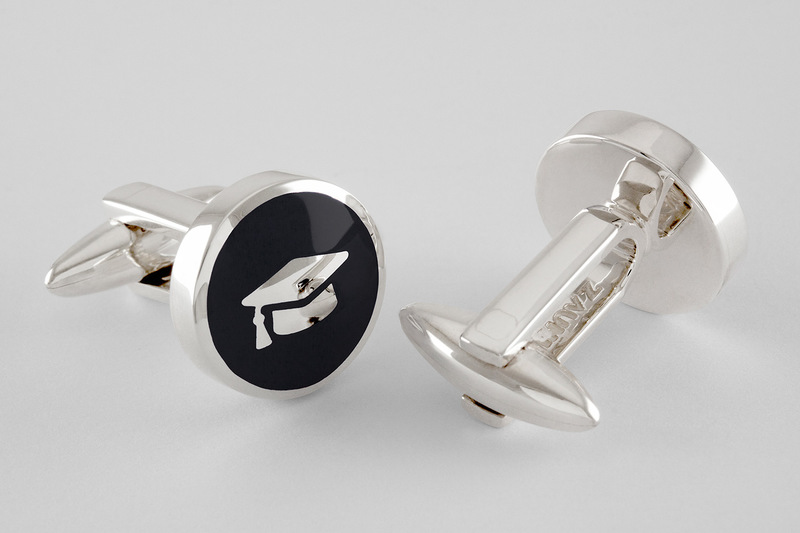 Symbole chapeau diplome Cufflinks