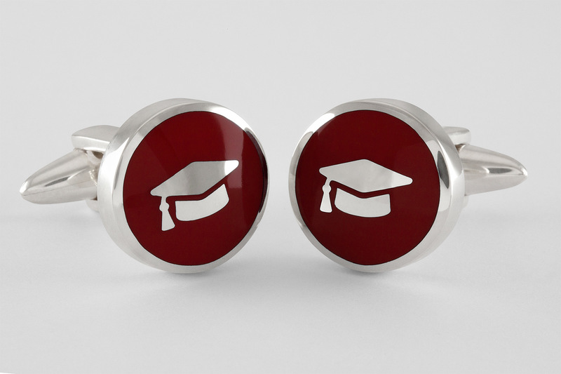 Symbole chapeau diplome Cufflinks