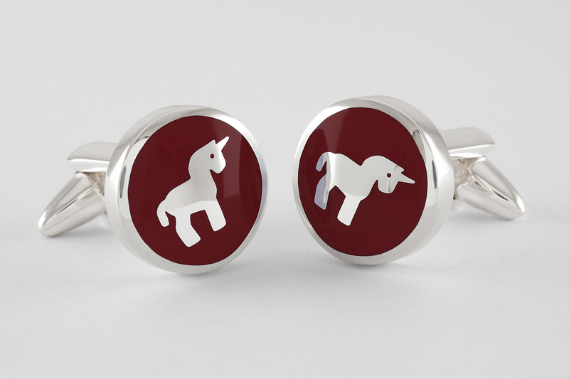 Symbole licorne Boutons de manchette