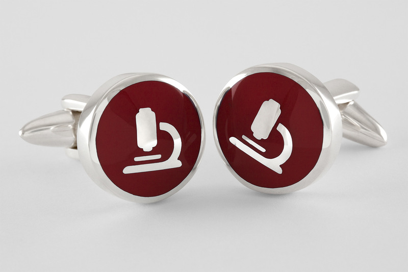 Symbole microscope Boutons de manchette