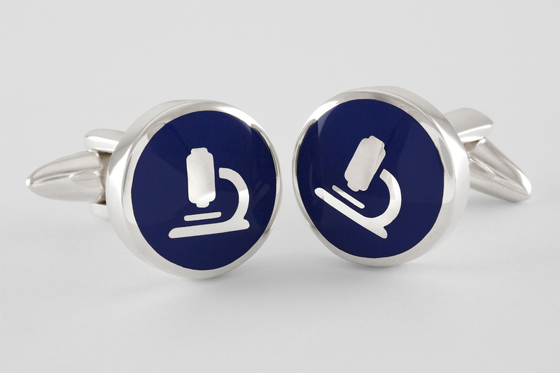 Symbole microscope Boutons de manchette