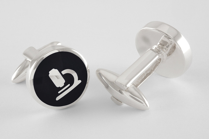 Symbole microscope Boutons de manchette