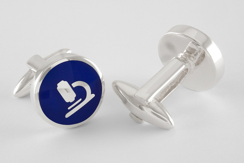Symbole microscope Boutons de manchette