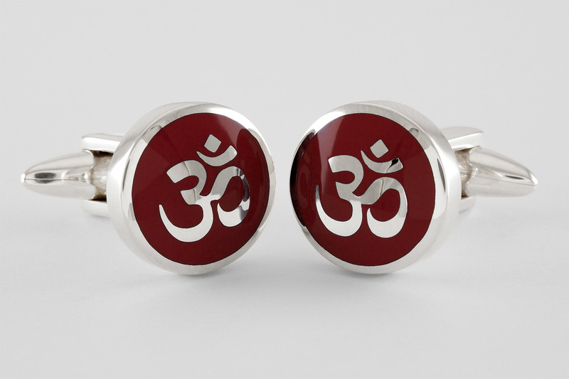 Symbole om aum Boutons de manchette