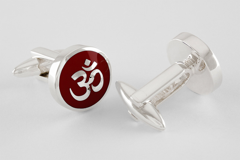 Om aum Boutons de manchette