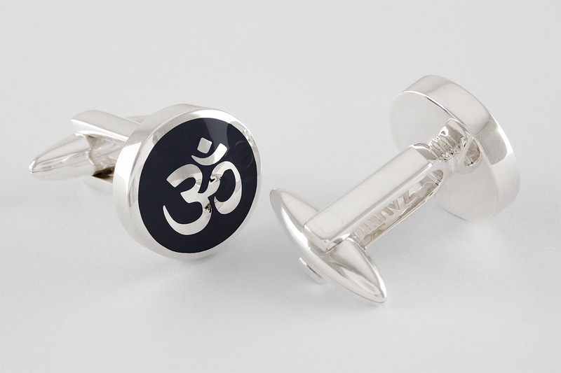 Symbole om aum Boutons de manchette