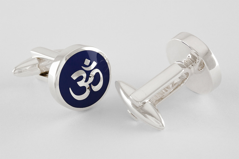 Om aum Boutons de manchette