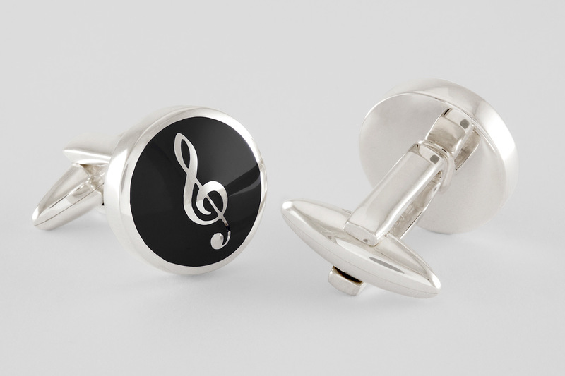 Symbole cle sol Boutons de manchette