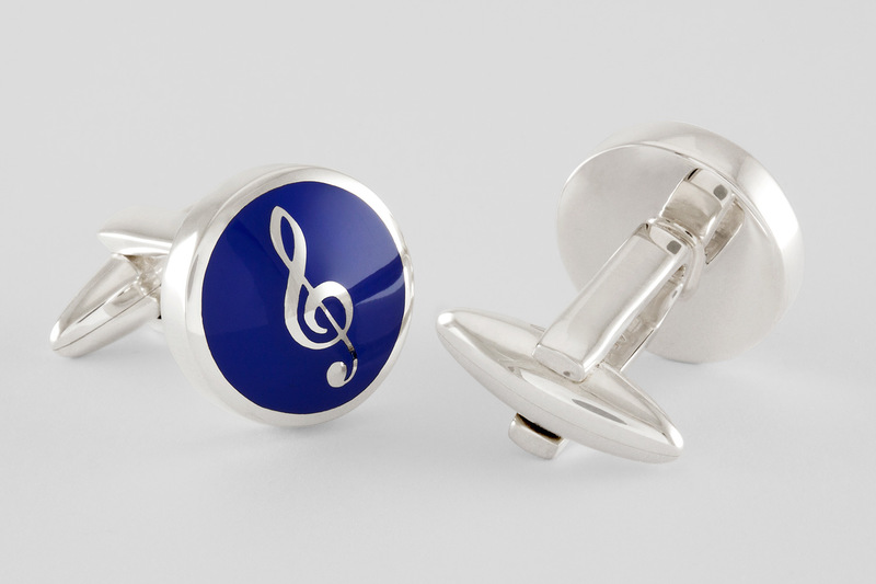 Symbole cle sol Boutons de manchette