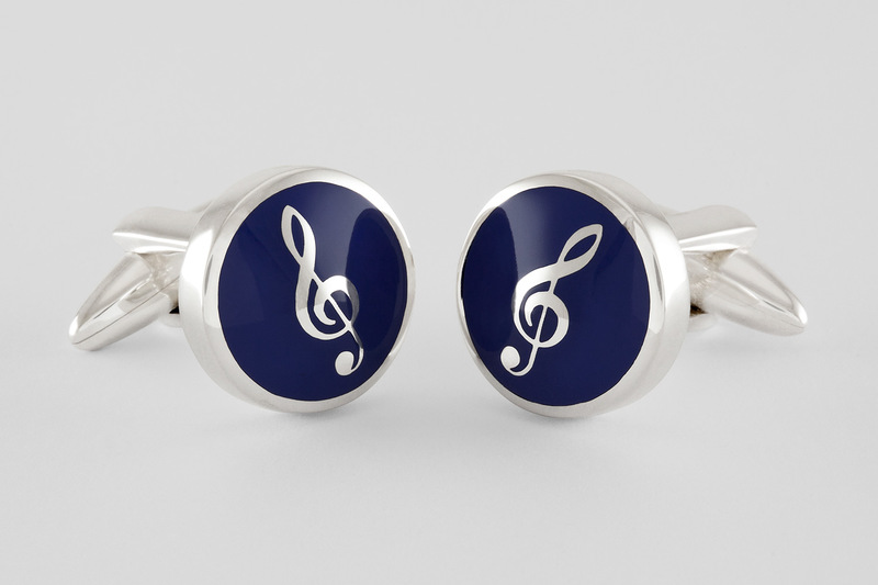 Symbole cle sol Boutons de manchette